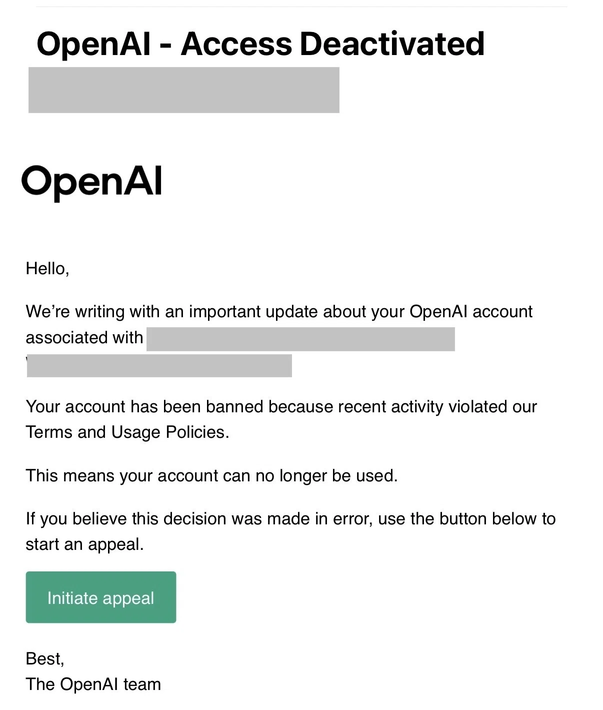 初夏のBAN祭り【OpenAI】｜青(セイ) ー AIと人間の観察きろく ー