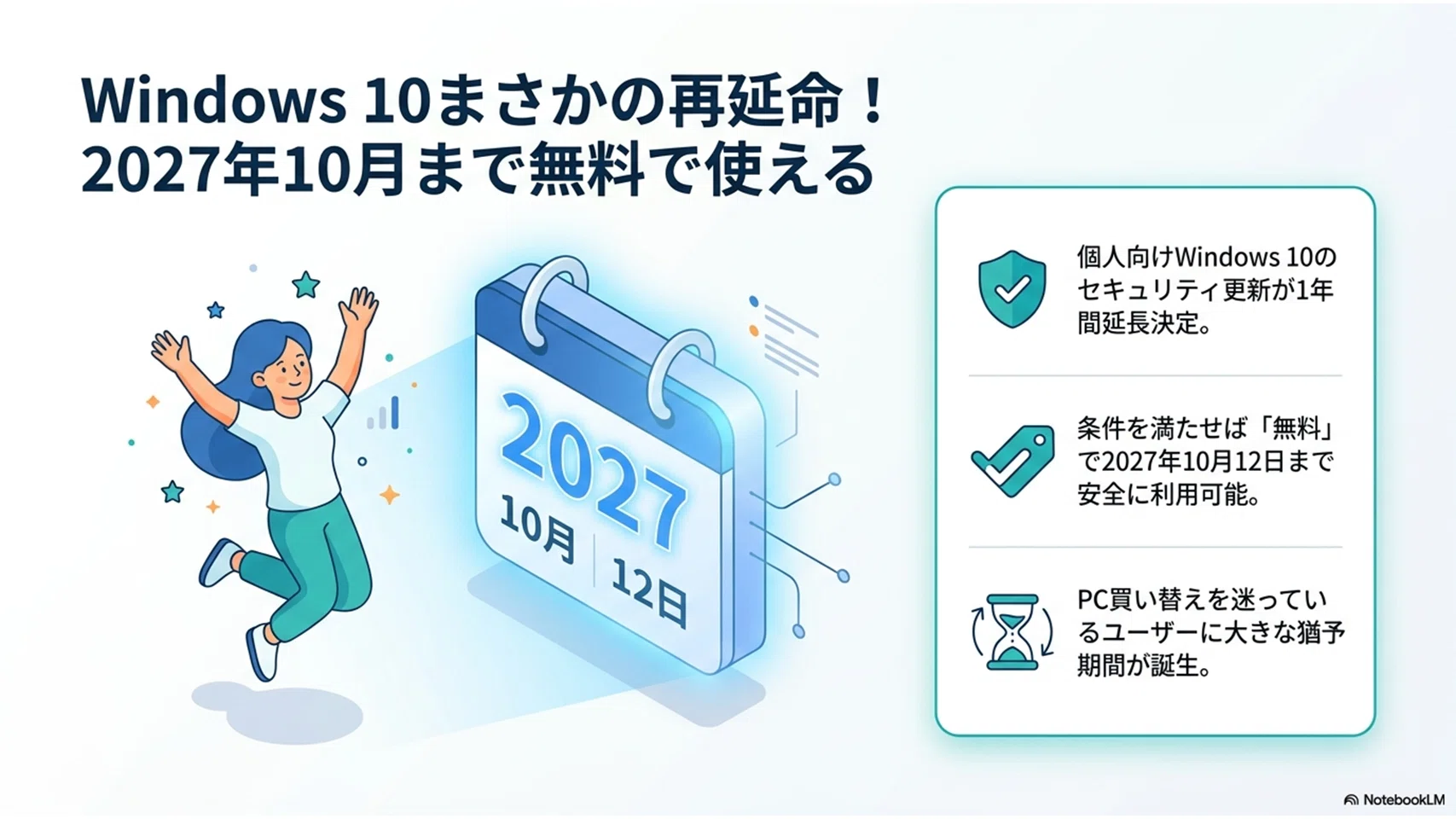 無料・2027年10月まで】Windows 10がまさかの再延命！個人向けESUの1年 