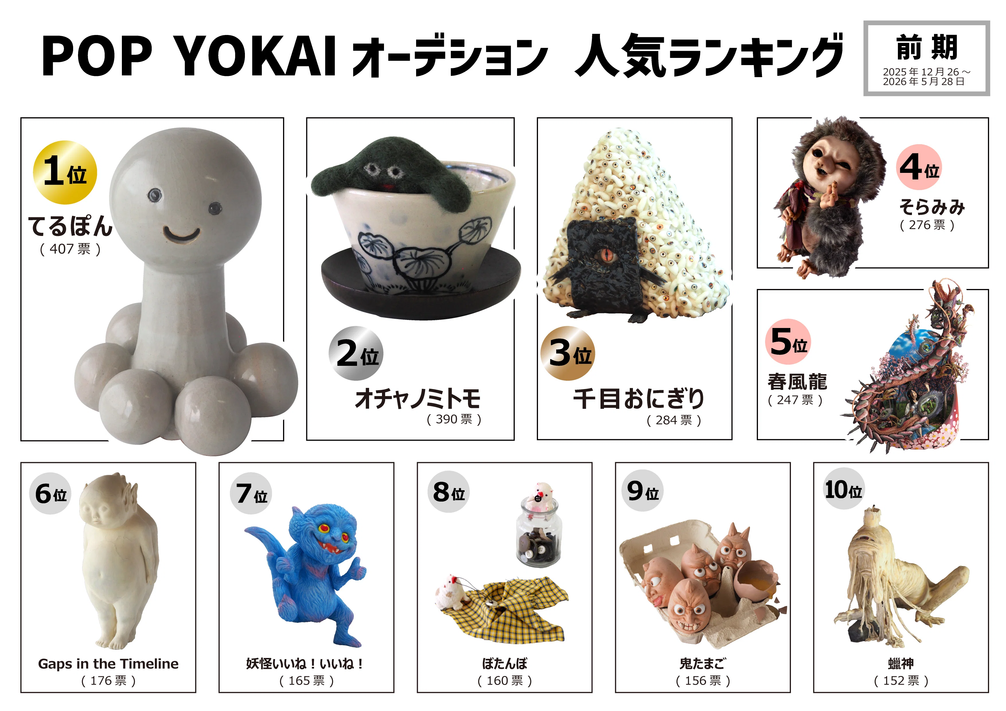第1回「POP YOKAI オーディション」前期王者が決定しました｜妖怪美術館
