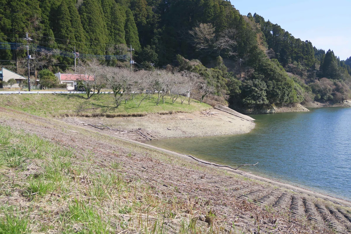 千葉県 荒木根ダム 右岸側 管理事務所方向