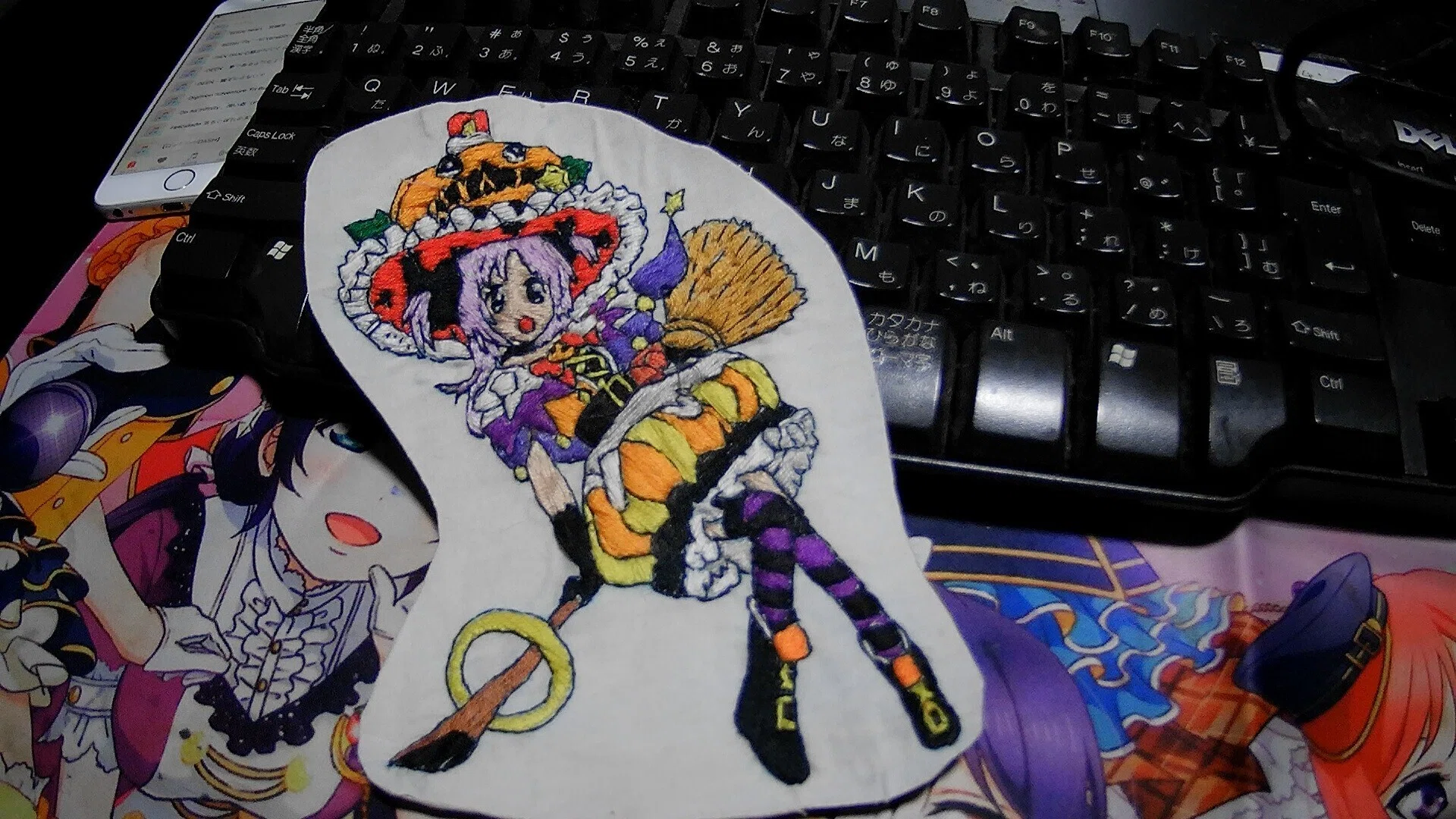 刺繍40日目【御園 かりん御園かりん（ハロウィンver./マギレコ】｜はり