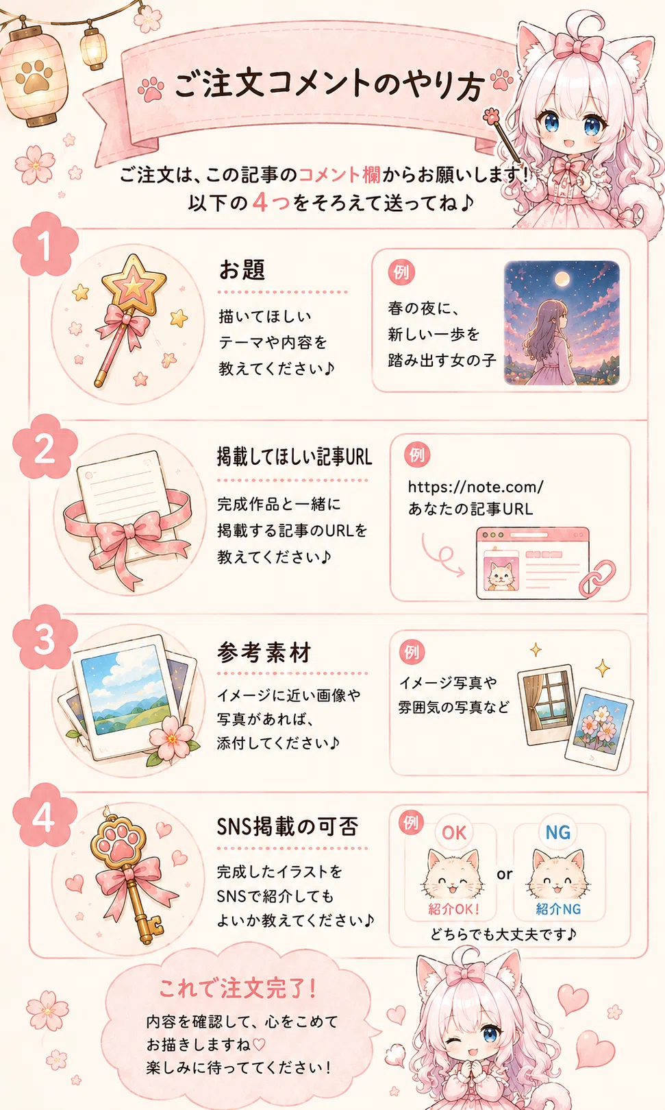ご注文コメントのやり方