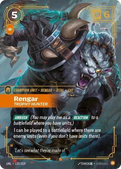 その他 Riftbound Rengar - Pridestalker (ON) Riftbound TCG] Rengar, Pridestalker Deck Guide | Meta Analysis