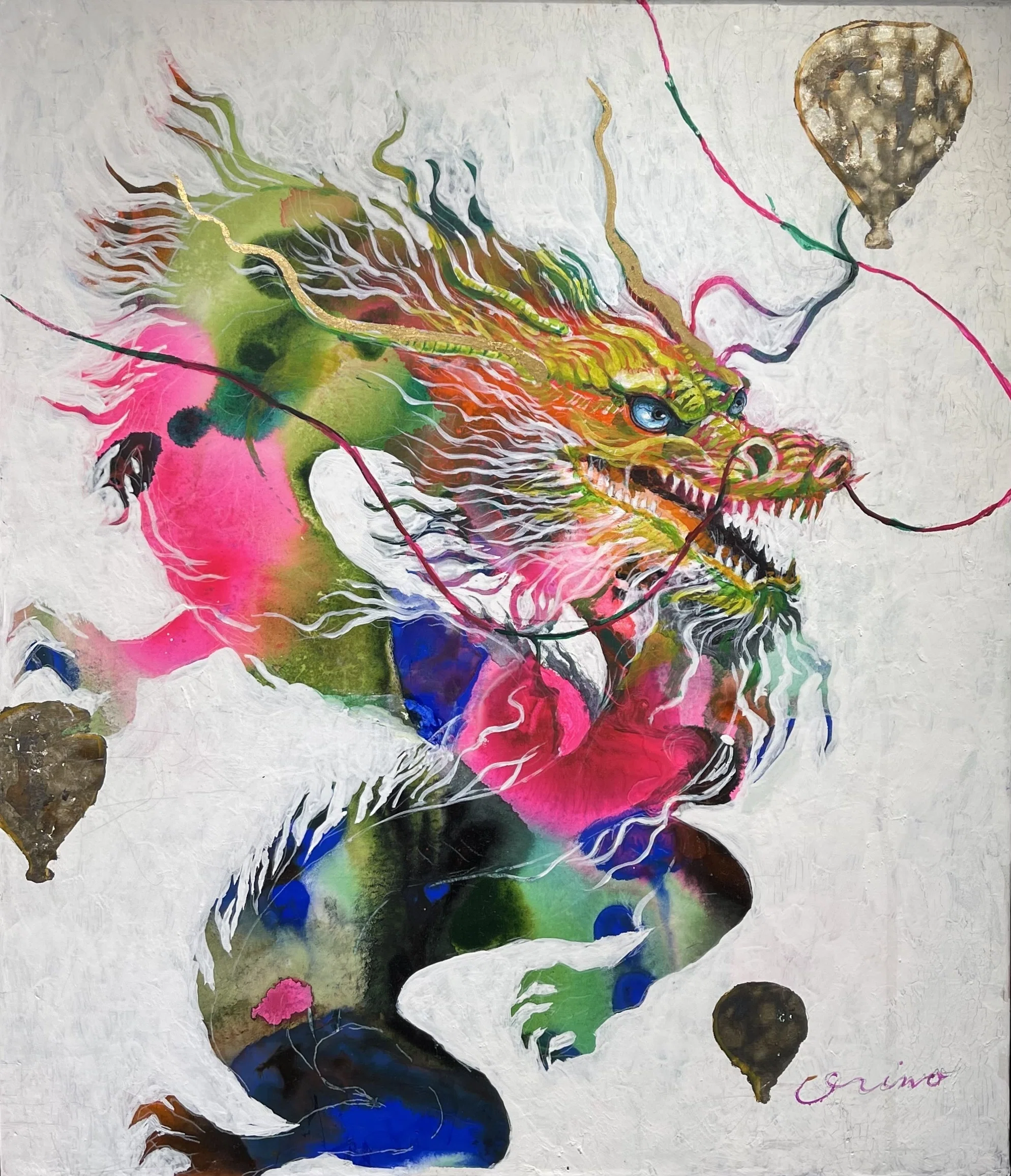 超高級　貴重　本物 龍敬子　画伯　四神相応図　20号 豪華絢爛＝龍｜Gallery美庵（びあん）