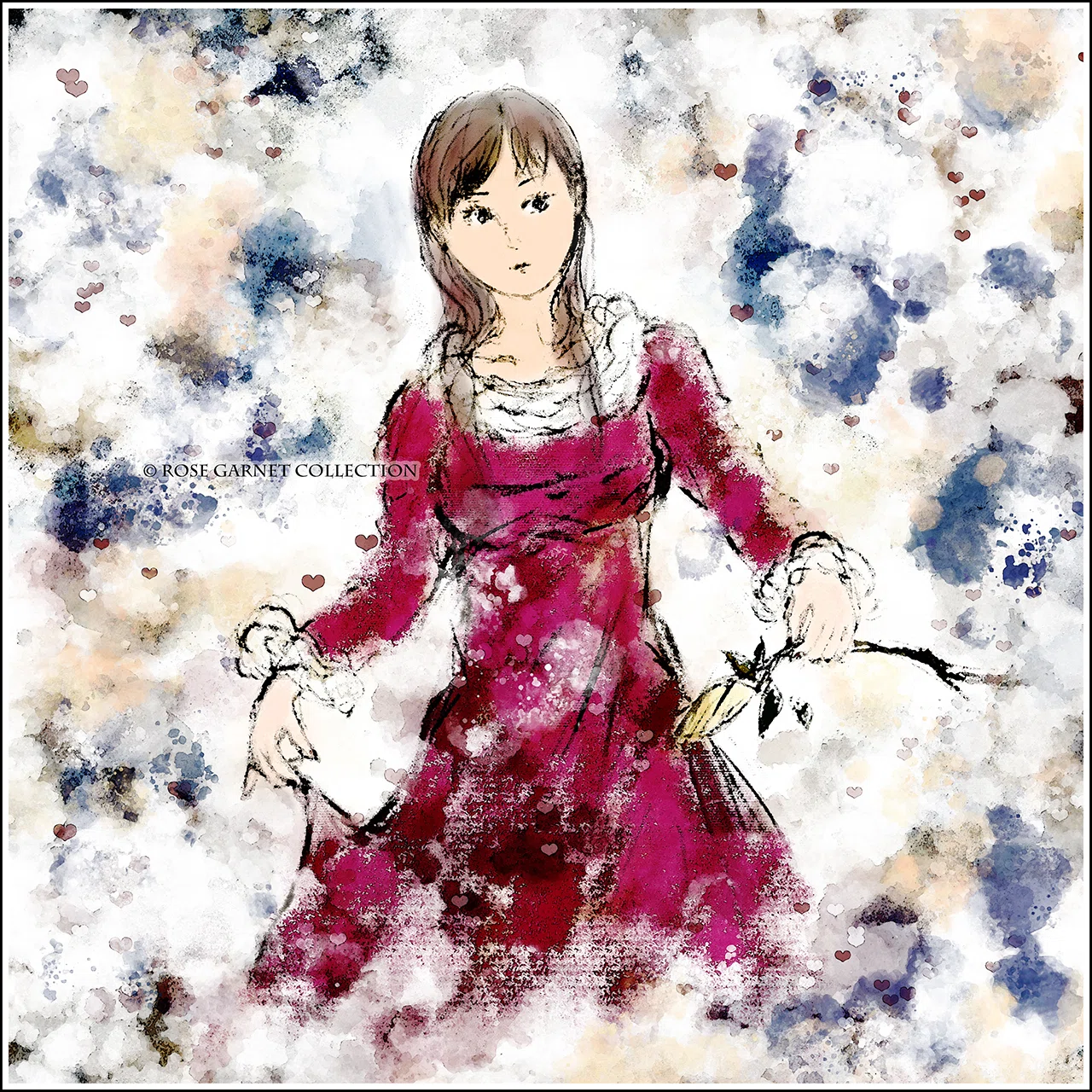 赤い恋の清純：my illustration｜Rose Garnet
