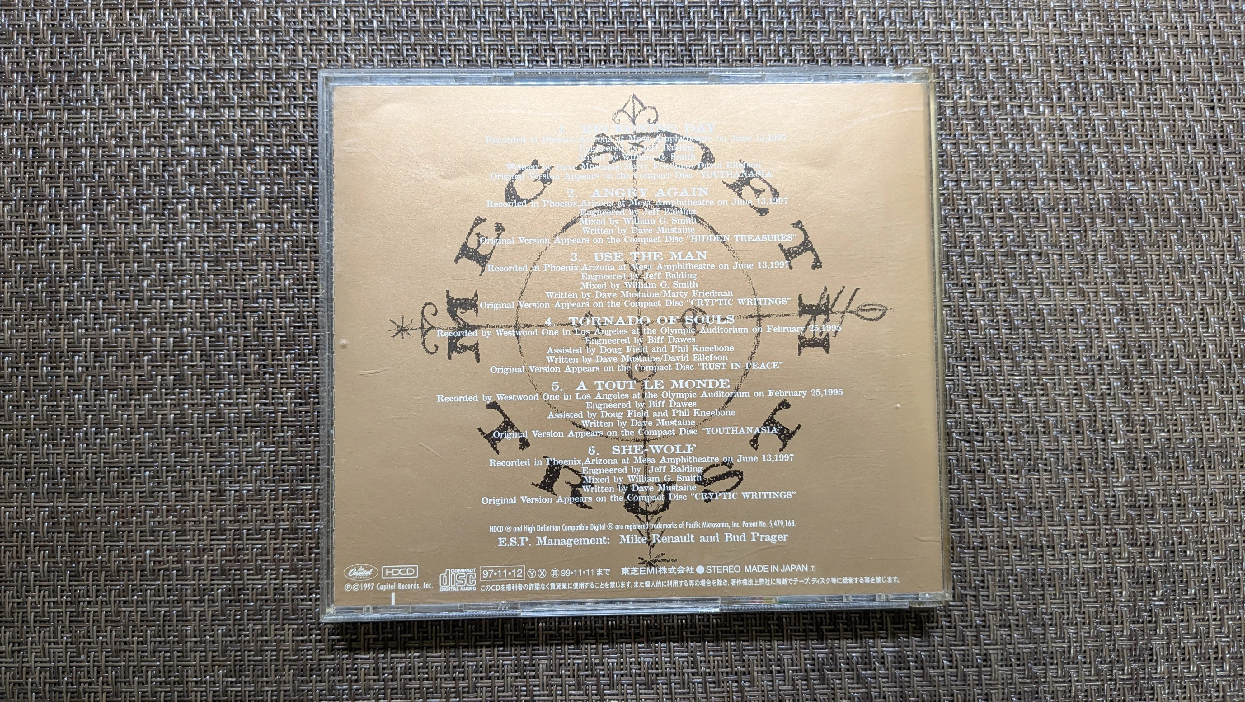MEGADETH】 Live Trax：錆びゆく絶叫 - 