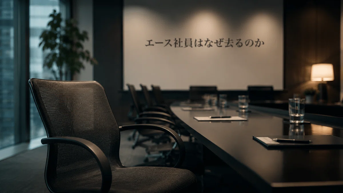 優秀な社員が去った後の空席を象徴する会議室の写真