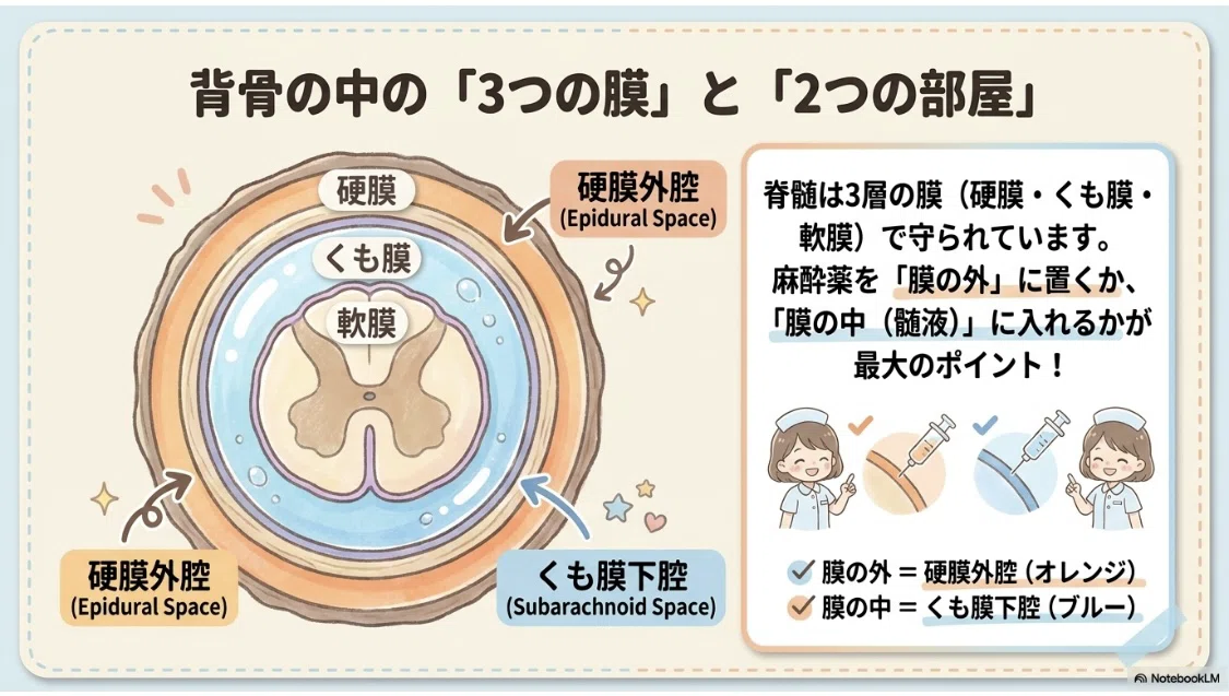 手術室看護師なら知っておきたい！脊椎麻酔と硬膜外麻酔の違い完全