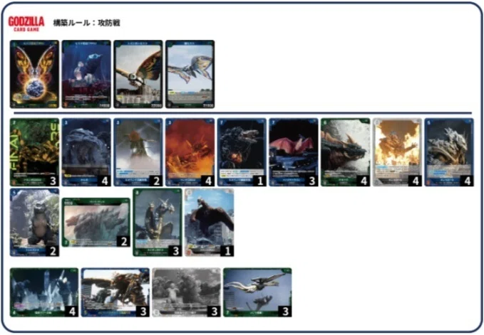 ゴジラカードゲームデッキ解説(第四弾墨絵環境:青緑ダガーラ)｜くろまい