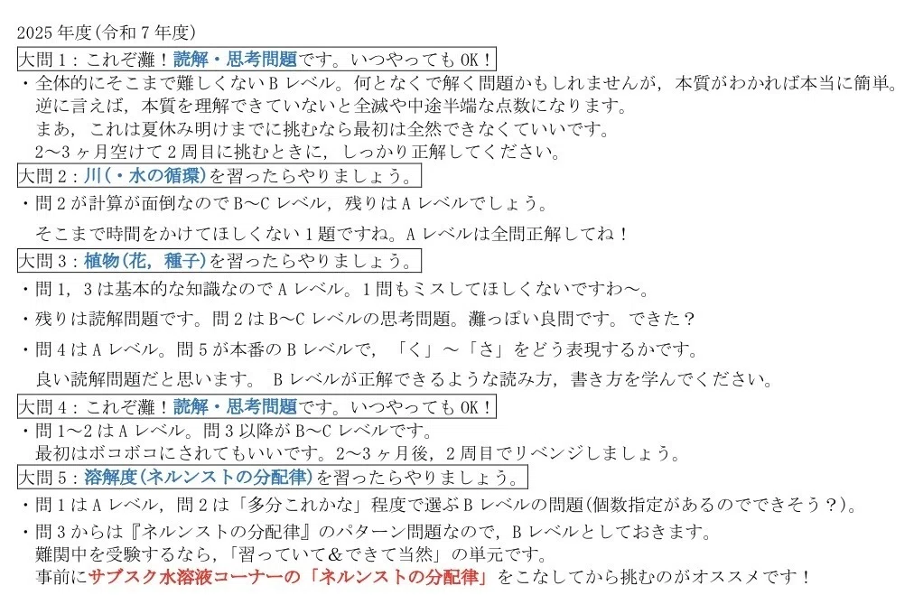 2025年度(令和7年度)灘中学の全問解答解説・一部動画あり｜中学受験