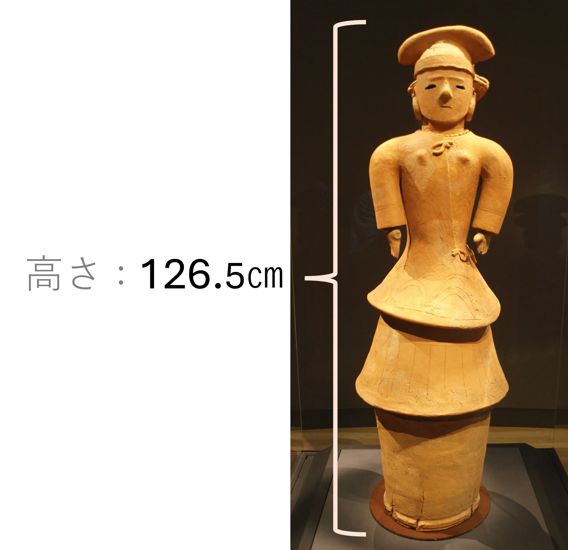 ただ今展示中①重要文化財《埴輪 盛装女子》古墳時代 6世紀 東京国立