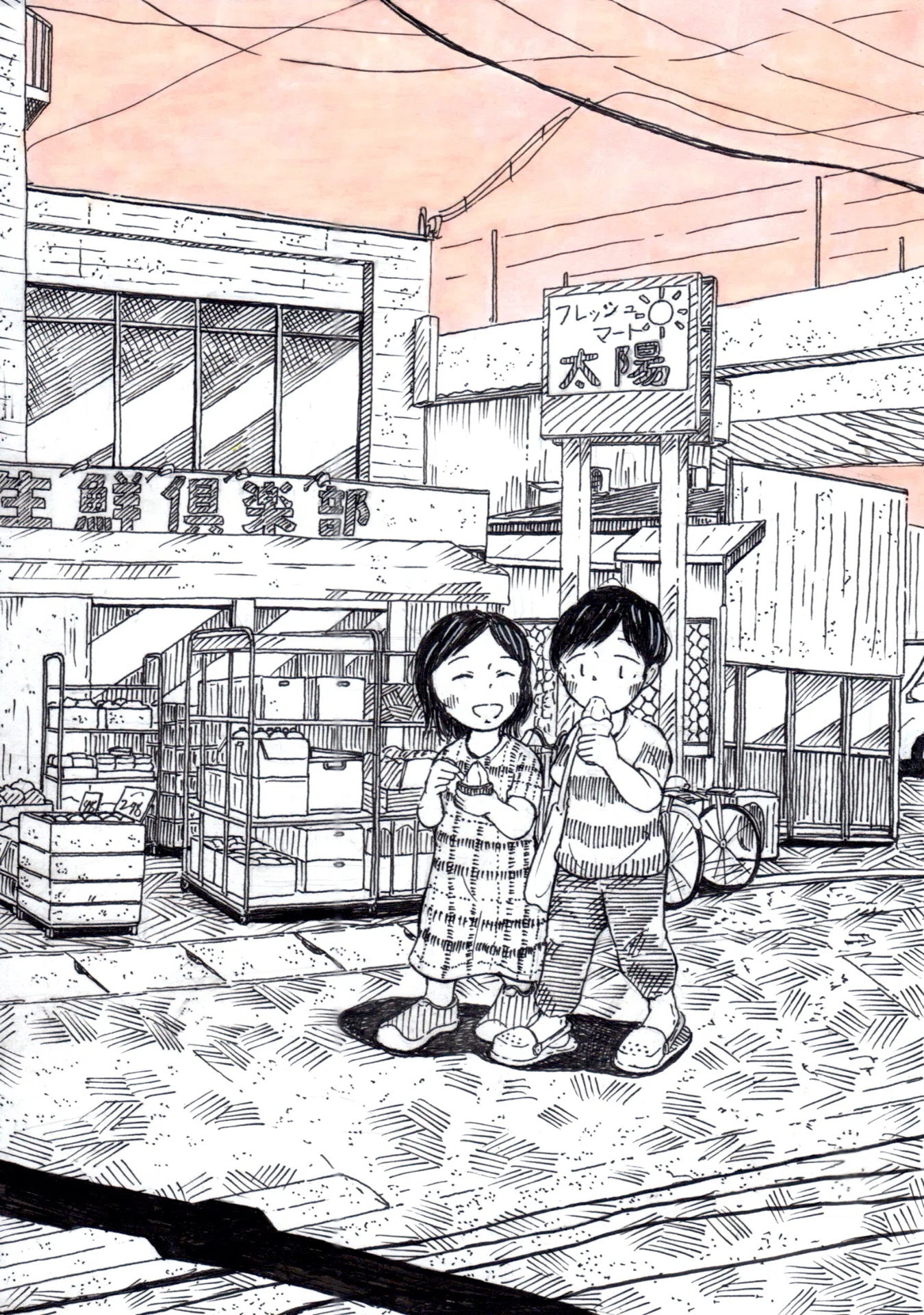 ペン画の描き方｜東仙台の街並みを描く｜吉村ナツクサ｜仙台•宮城•山形