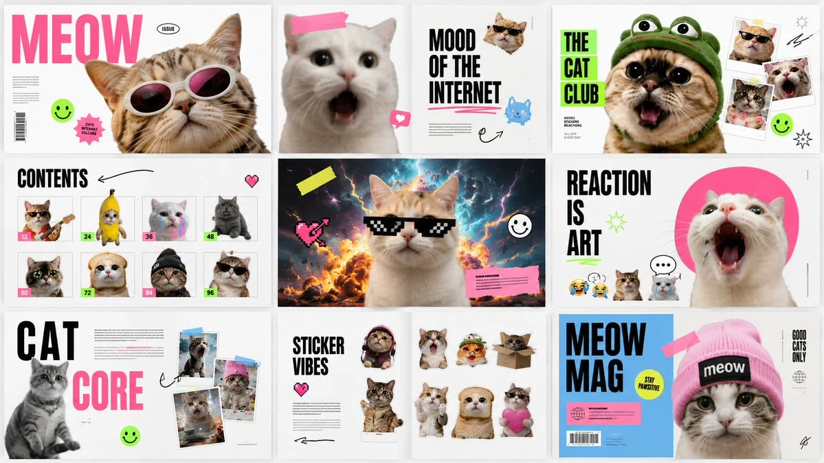 Cat Magazineのスライド例