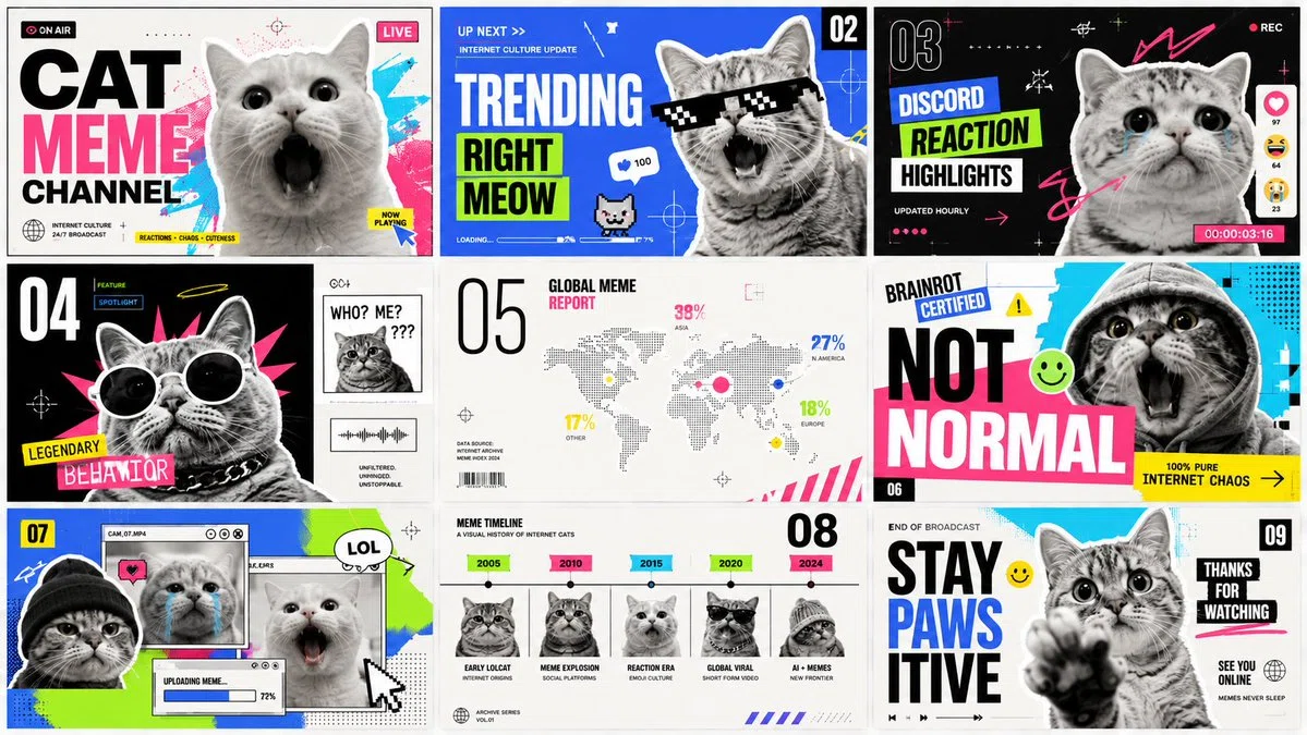Cat Broadcastのスライド例