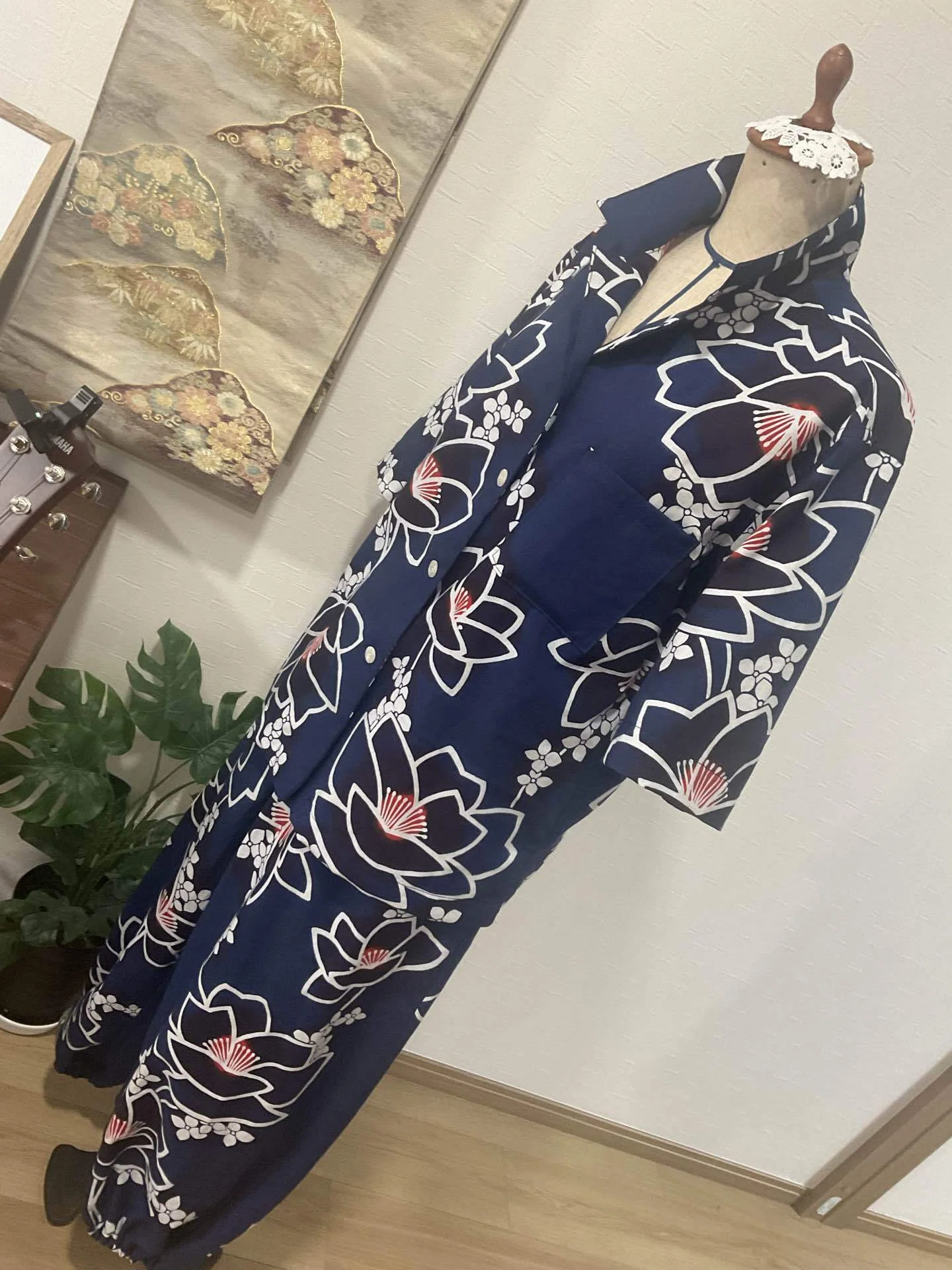 のんこ❣️の着物リメイク👘コーナー159 浴衣からセットアップパンツ