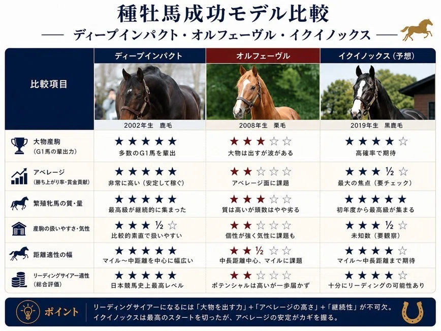 イクイノックスがリーディングサイアーになれる確率？——論文と独断