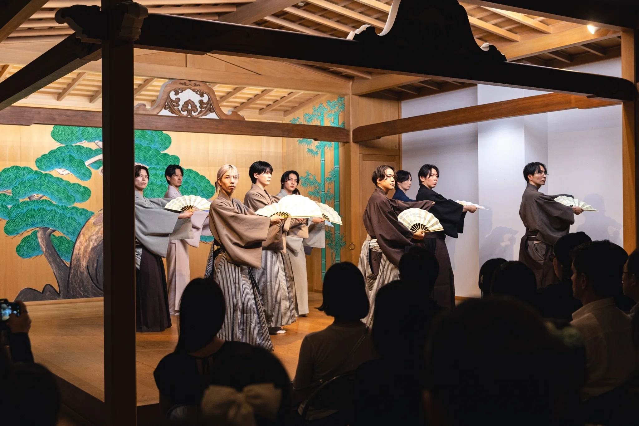 日本舞踊 舞台衣装 素襖 能狂言 薄黄色 薄黄緑 日本舞踊 舞台衣装 素襖
