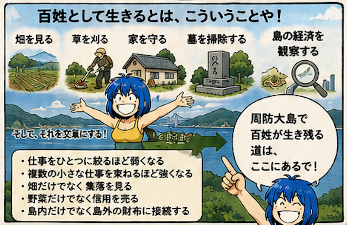 百姓」というのは専業農家を意味しません、周防大島で今後、百姓が