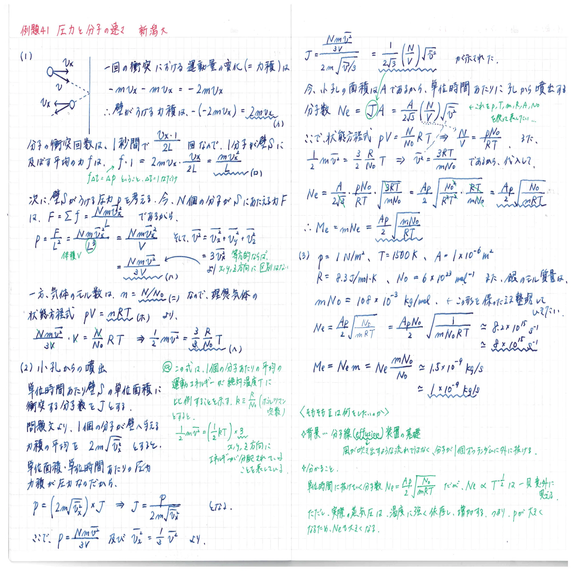 第14回＞ 気体分子運動論｜難系物理｜NEXUS物理（解説・演習・実験）
