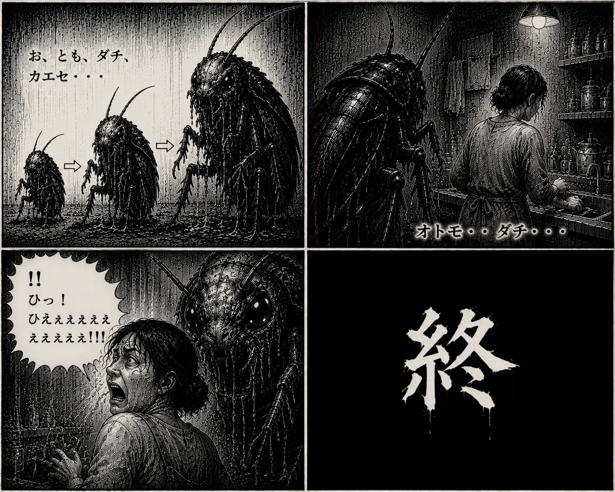 『空想アート』満腹ごき日記2(短編物語)🪳🪳|KeNsHi