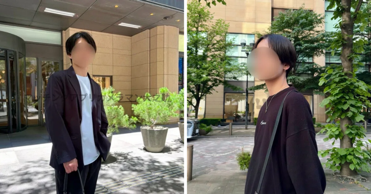 東京・丸の内仲通りでマッチングアプリ専用カメラマンが撮影したキレイめ男性のプロフィール写真