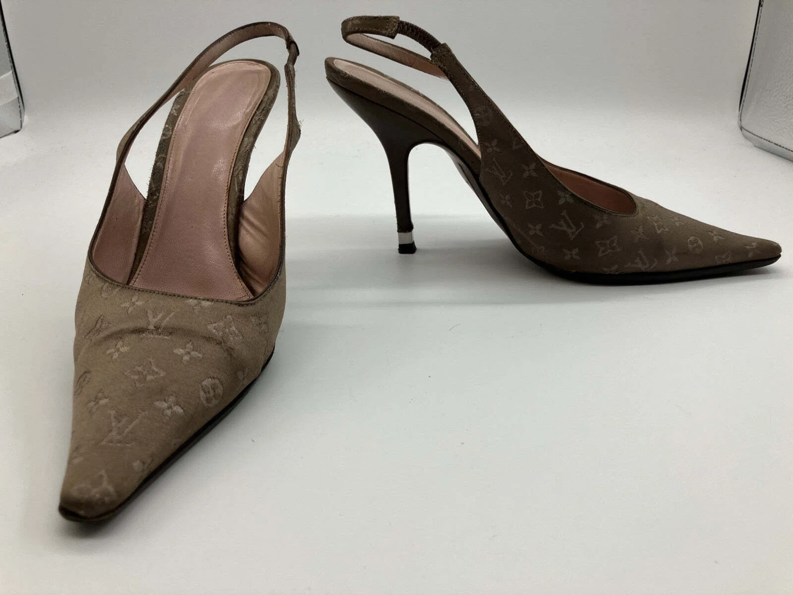 Louis Vuitton Monogram Pumps Sandals 38(US7.5)(24.1cm)(9.49 inch