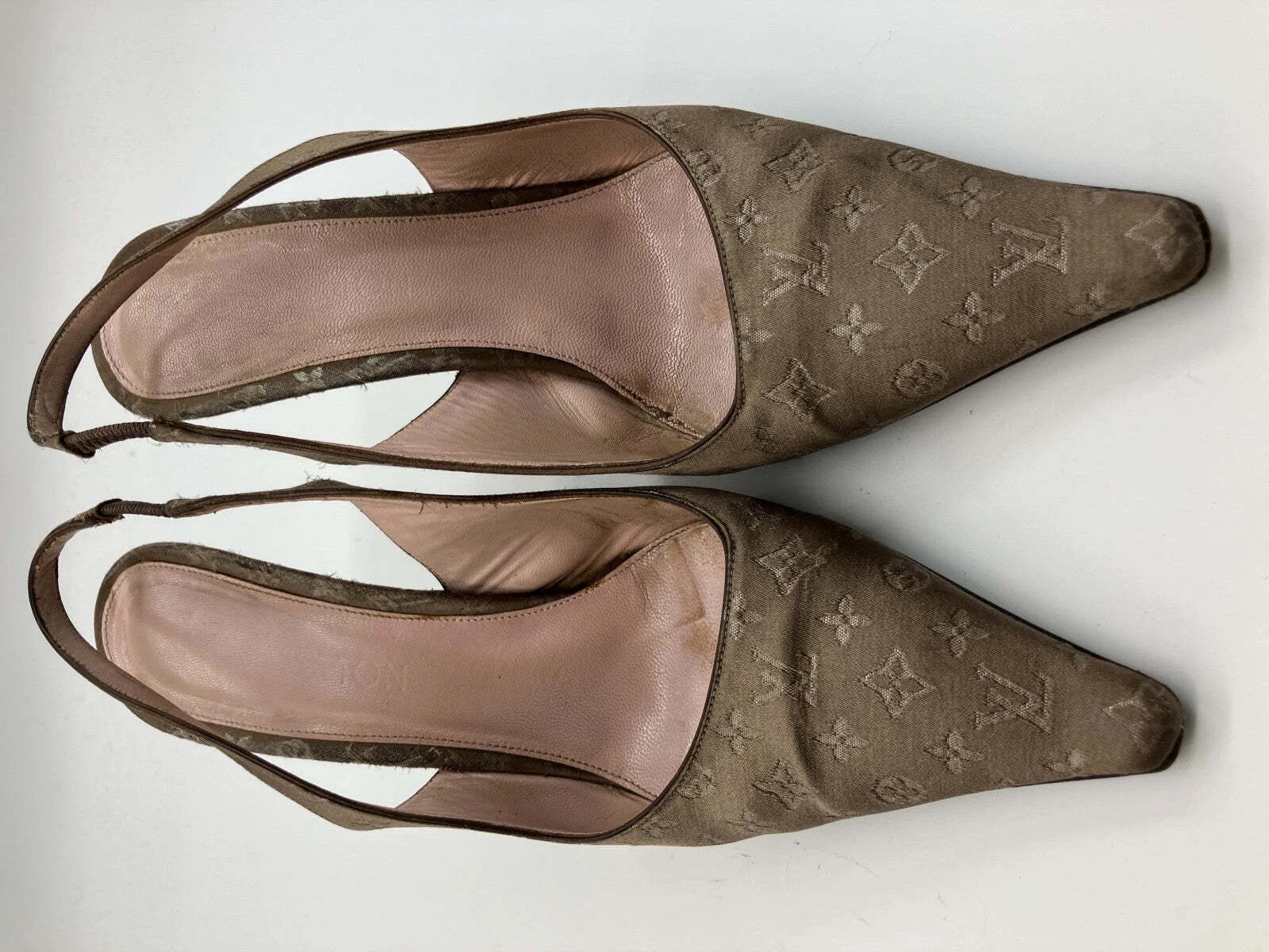 Louis Vuitton Monogram Pumps Sandals 38(US7.5)(24.1cm)(9.49 inch