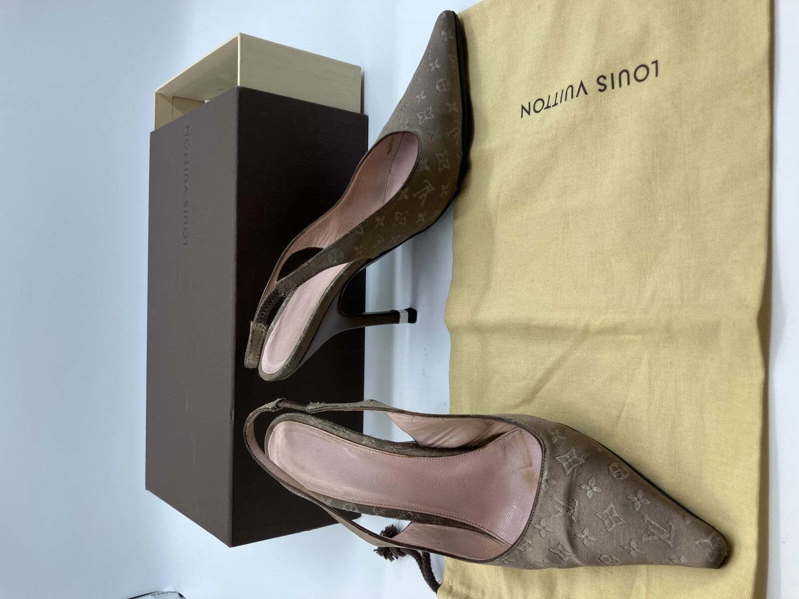 Louis Vuitton Monogram Pumps Sandals 38(US7.5)(24.1cm)(9.49 inch