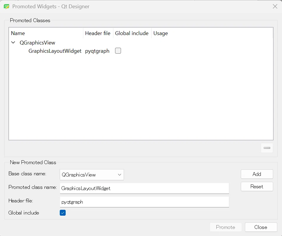 【Python】Qt Designerで作成したGraphics ViewにPyQtGraphで書き込む｜ぐらすあーむ