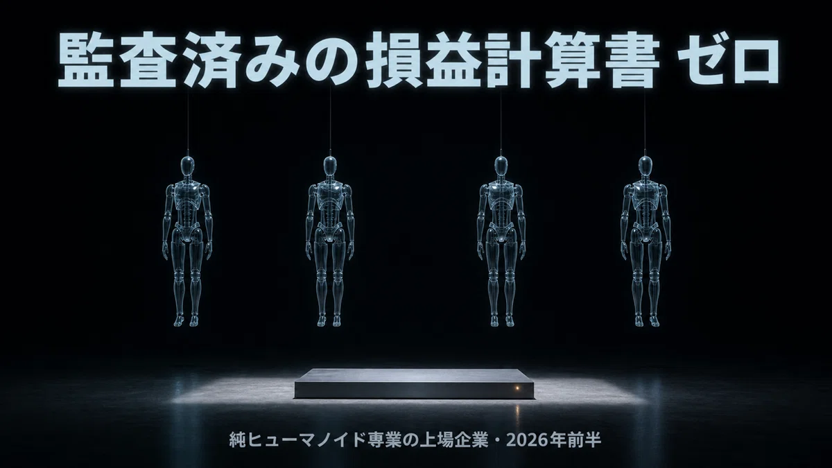 監査済みの損益計算書を持つ純ヒューマノイド専業の上場企業は、2026年前半時点で世界にゼロ