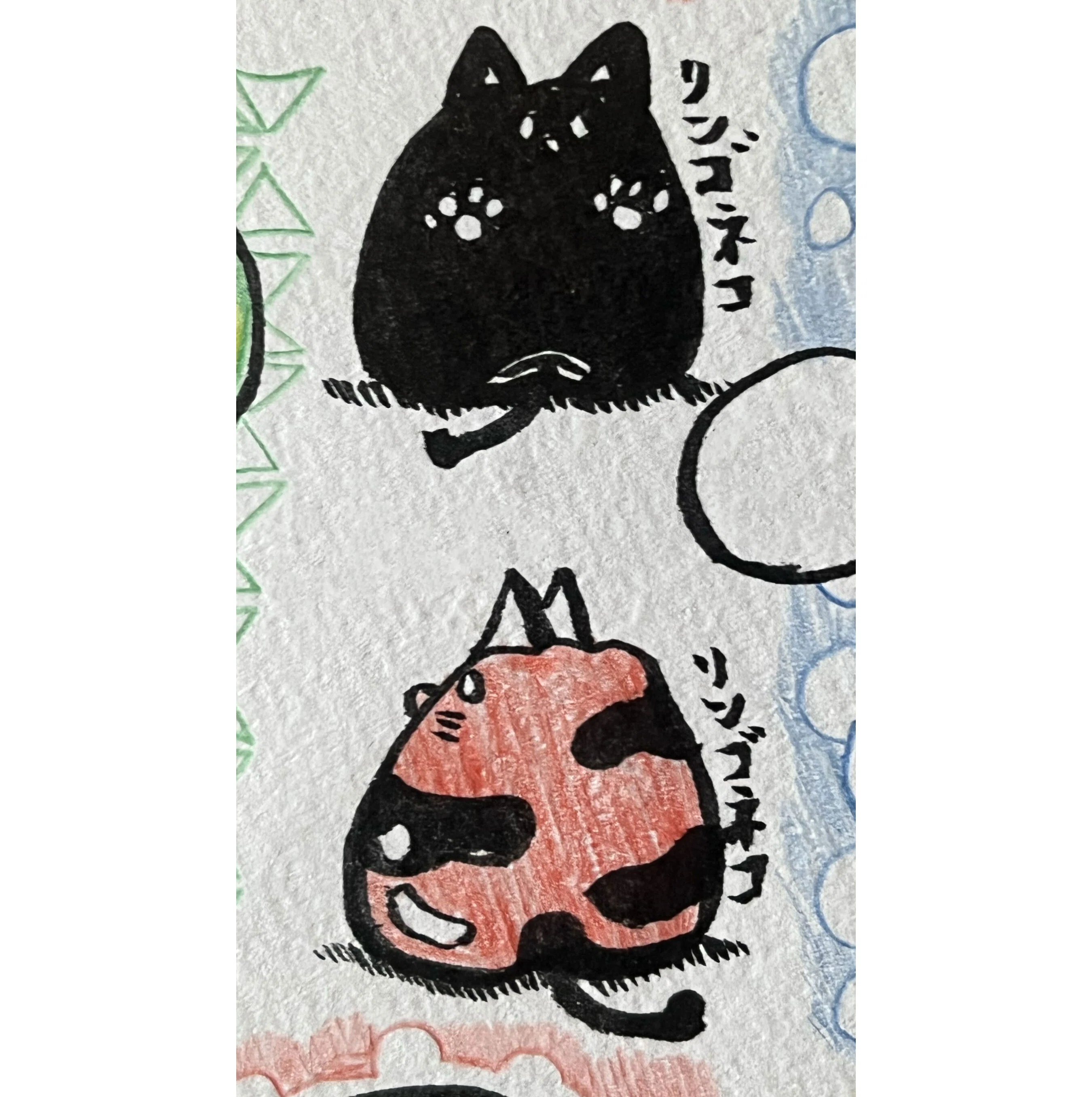 7月のイラスト_06】 りんごねこ｜鹿角時計