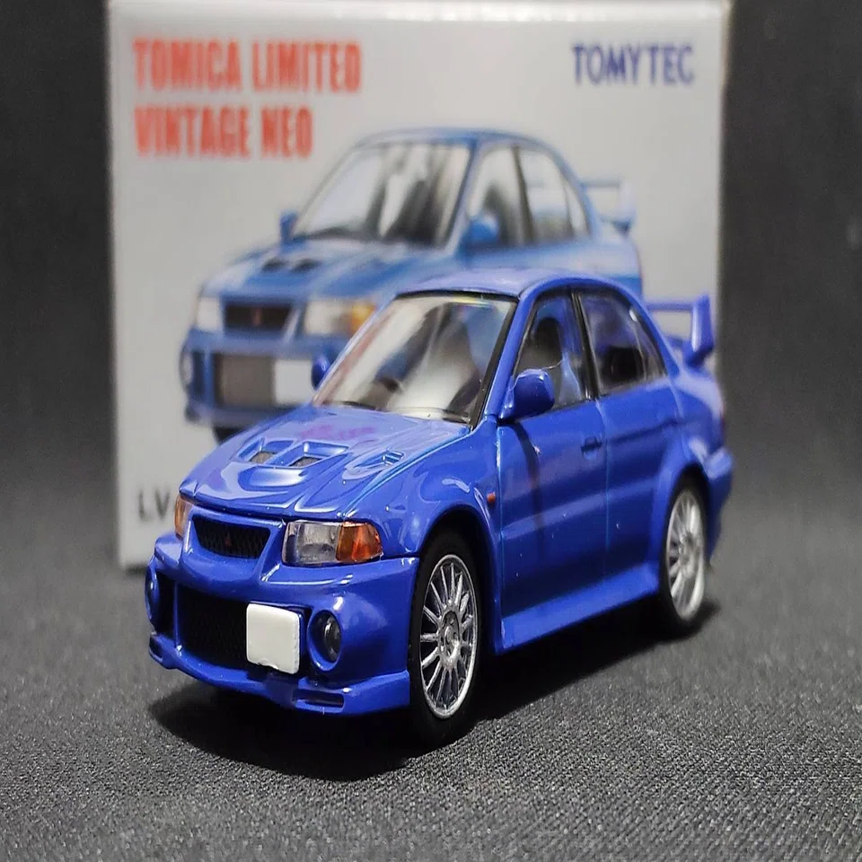 TOMYTEC Tomica Limited Vintage NEO Diecast Model Car - Mitsubishi Lancer Evolution IX MR Ralliart Grey Diecast Expo Malaysia
