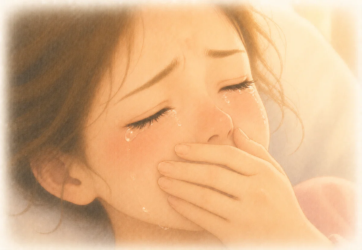 涙が一気にあふれるママ。