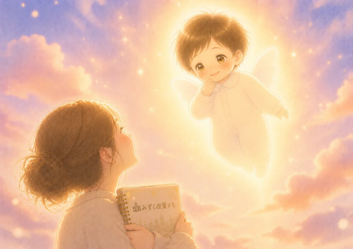 少し照れながら笑う赤ちゃん