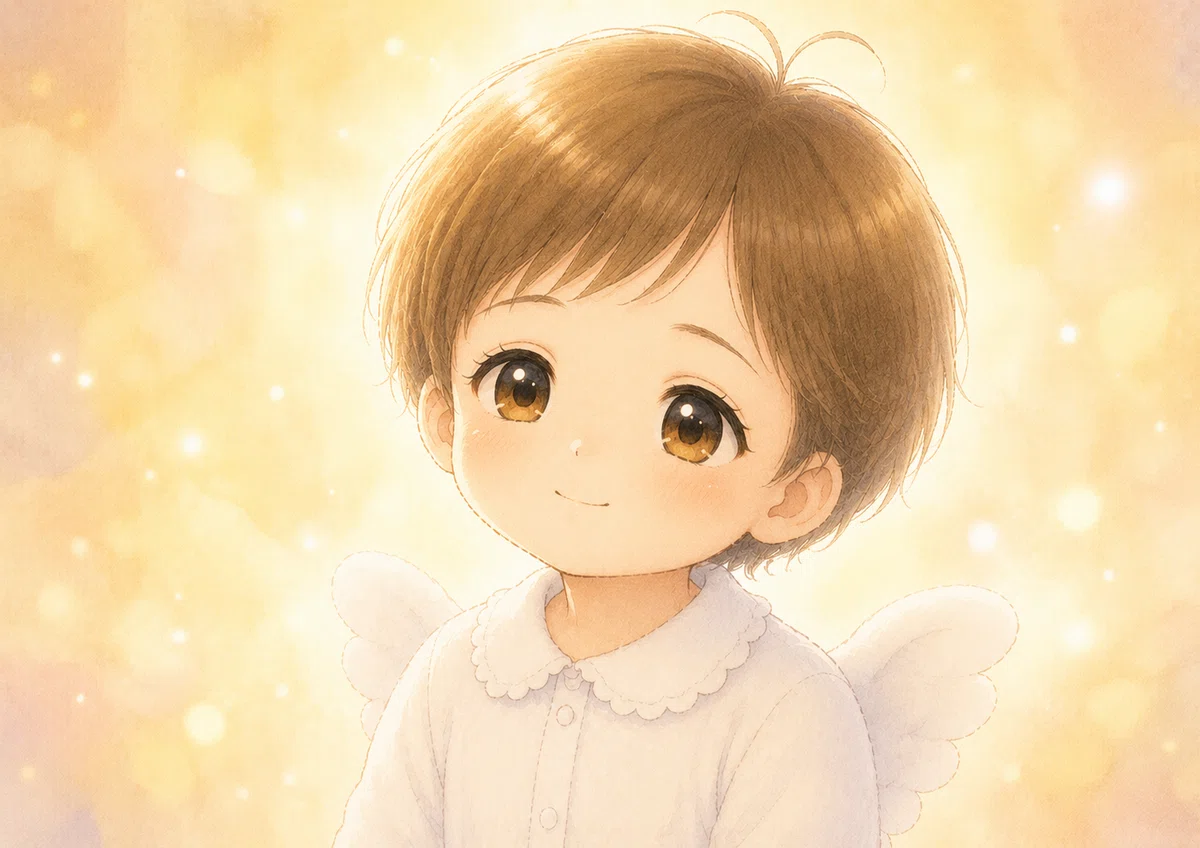 優しい表情の赤ちゃん