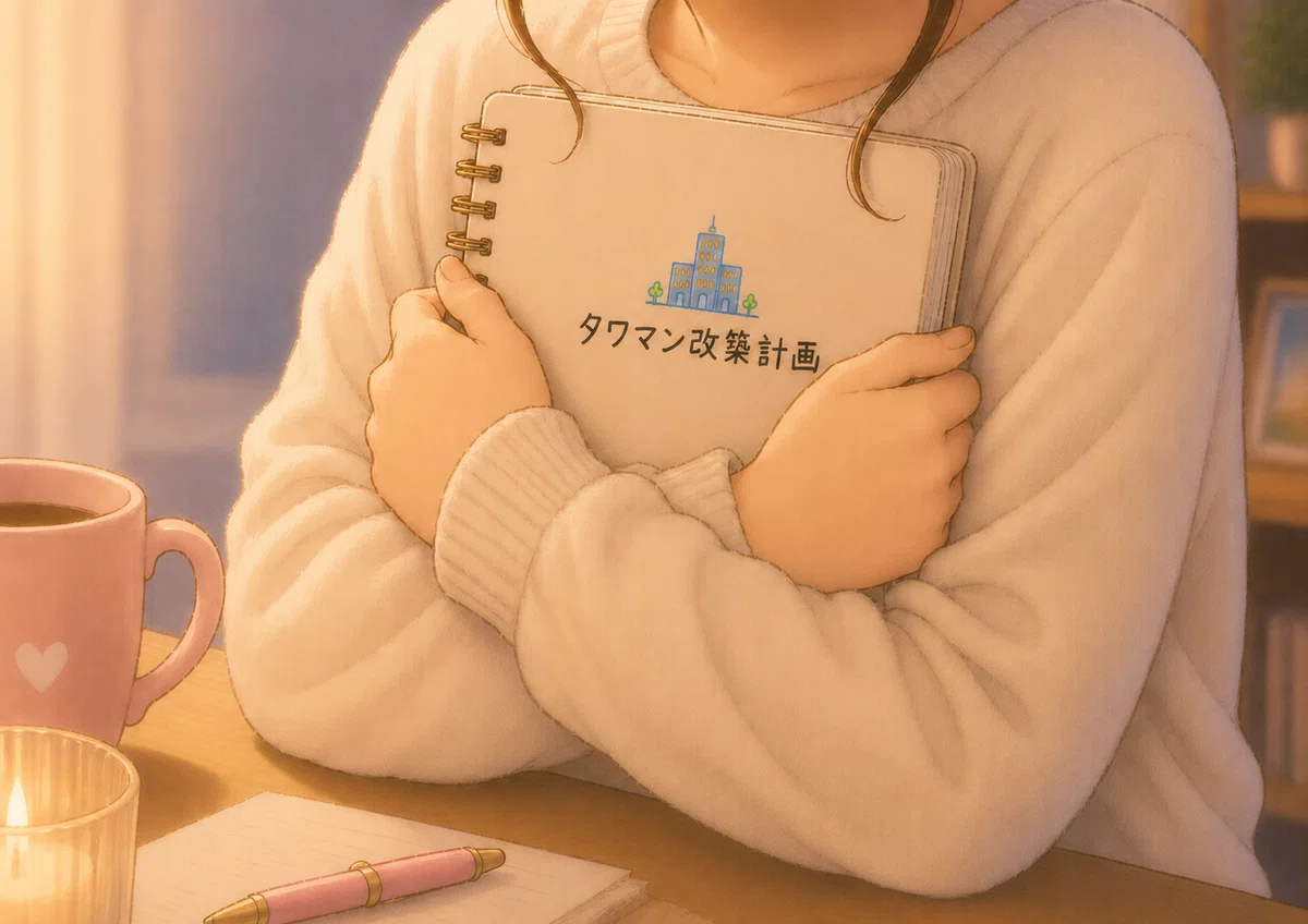 ママはノートをぎゅっと抱きしめる。