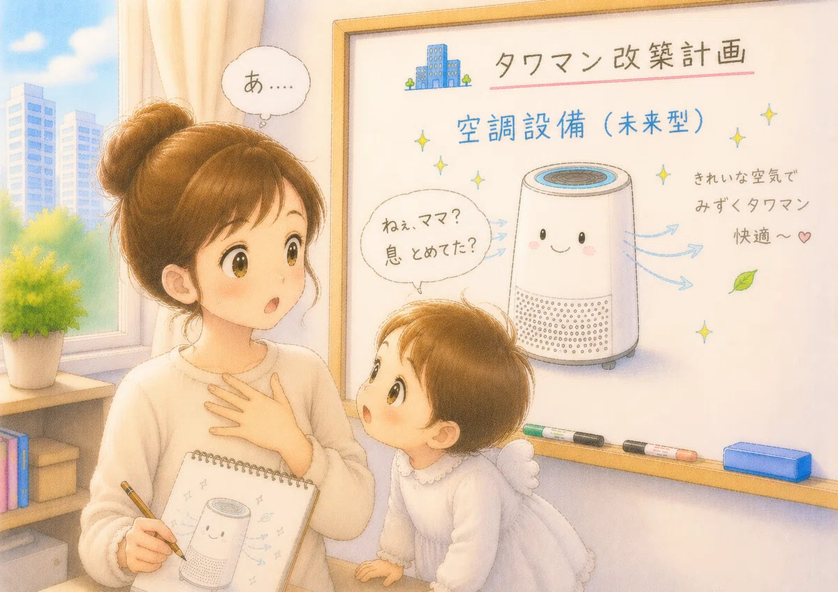 ママ。「あ……。」という表情。