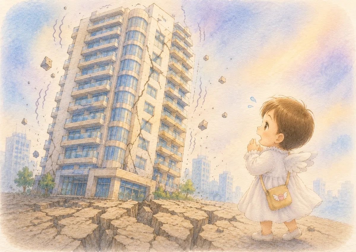 立派なタワマン。でも地面がぐらぐら。