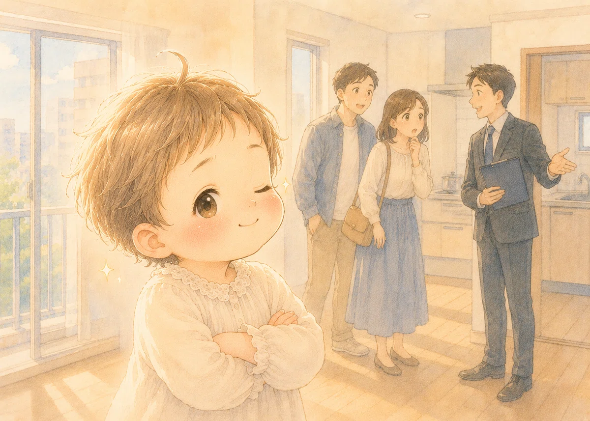 賃貸物件を内見する人間の様子