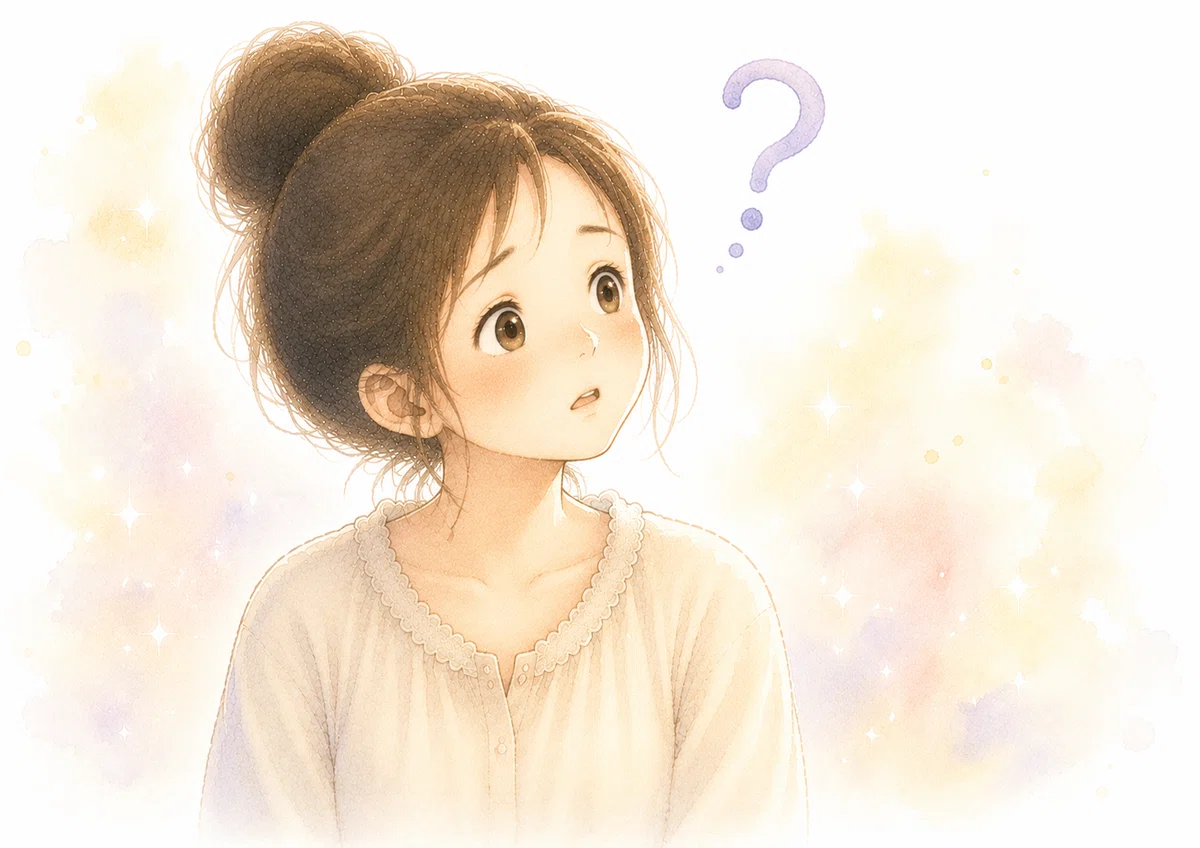 思わぬ言葉にママは呆然。ママは首をかしげ、頭にはハテナが浮かぶ。
