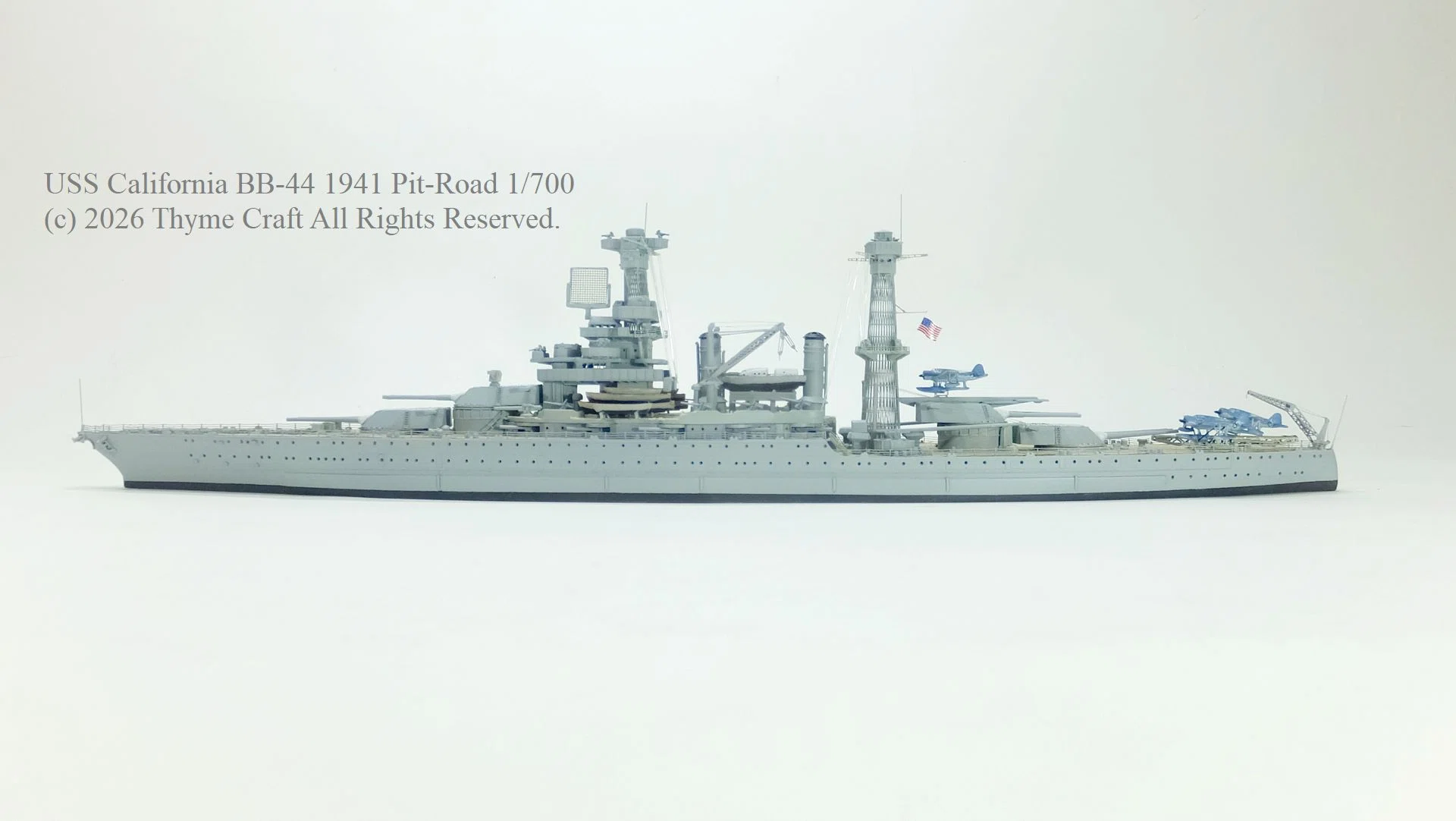 USS California BB-44 1941 アメリカ海軍戦艦 カリフォルニア (Pit