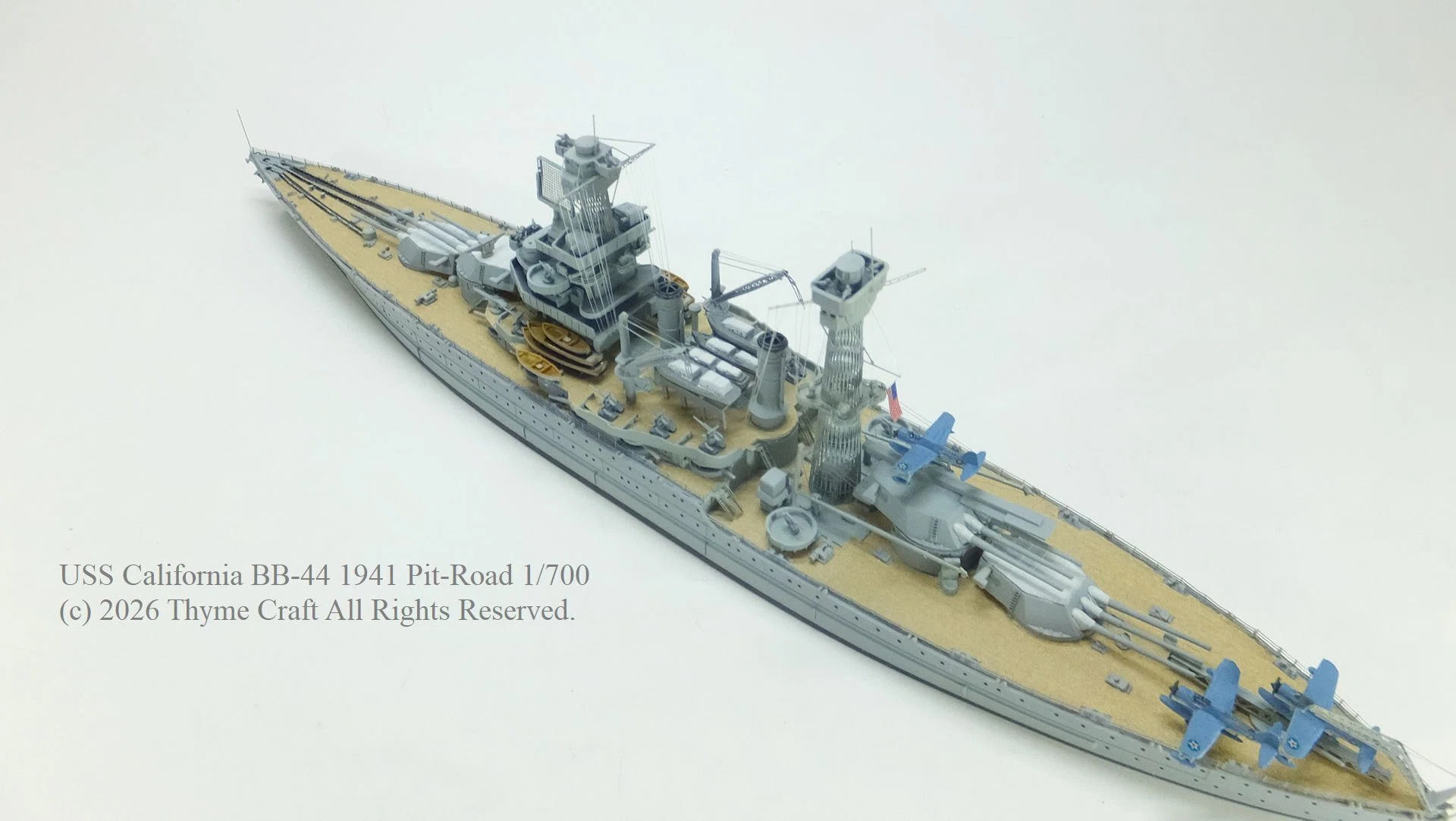 USS California BB-44 1941 アメリカ海軍戦艦 カリフォルニア (Pit