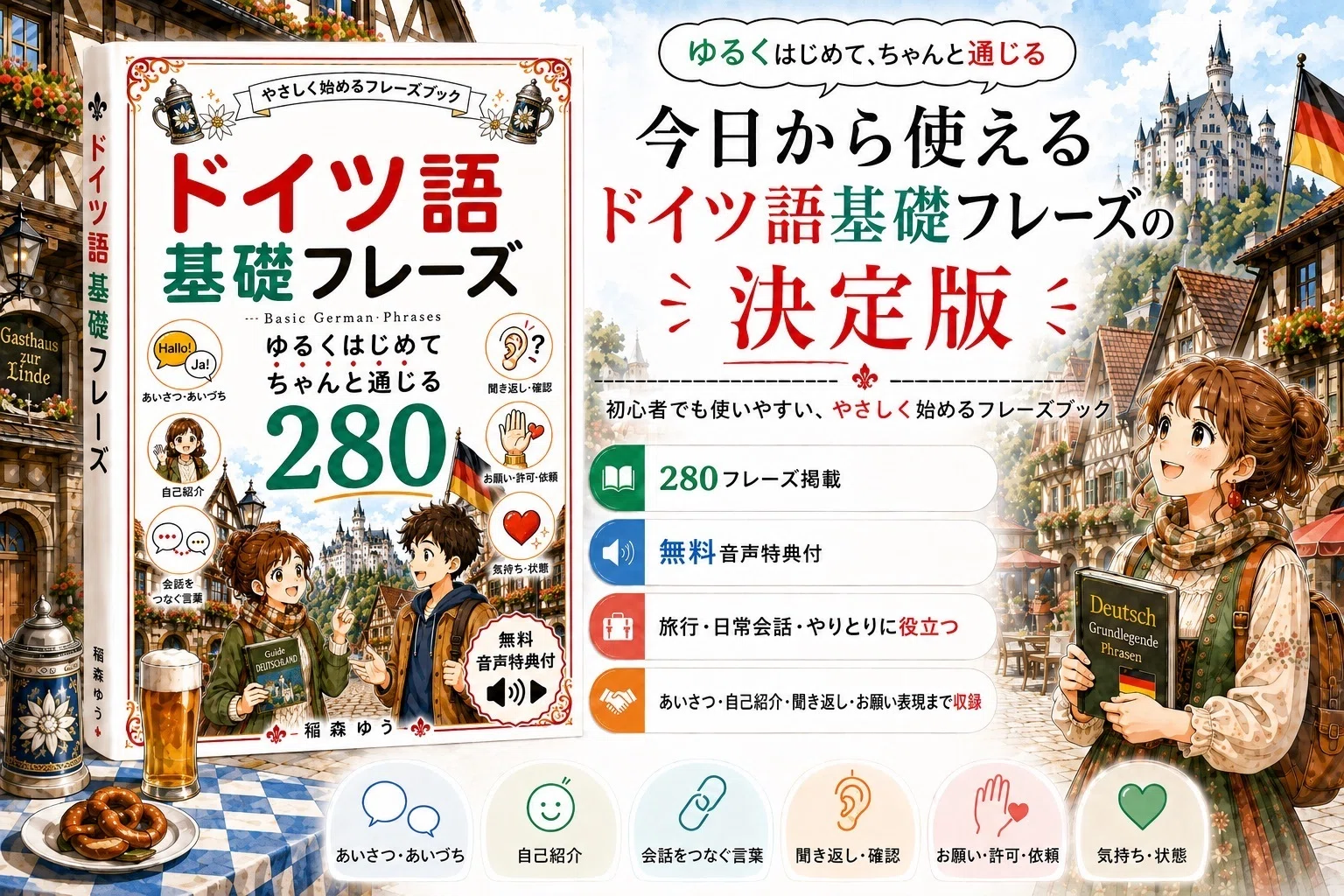 ちゃんと通じるドイツ語フレーズ』シリーズ書籍の紹介｜Kindle書籍