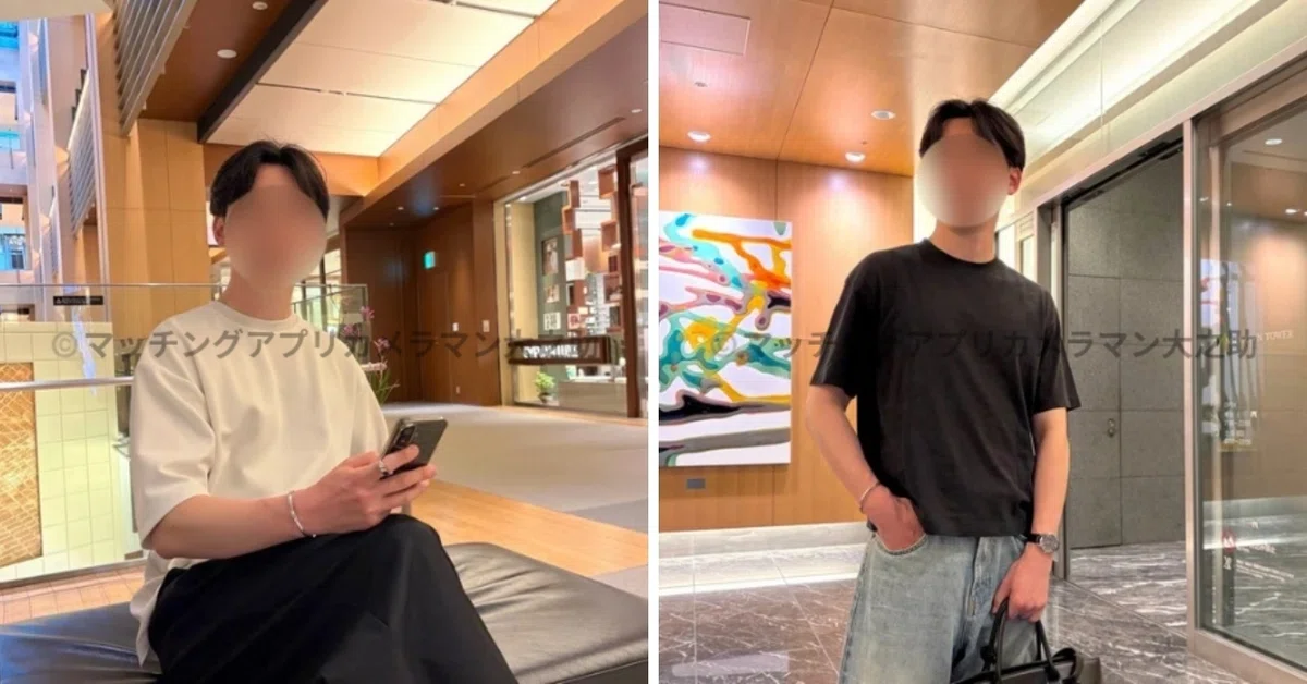 マッチングアプリのプロフ写真の撮影に最適な六本木エリアでカメラマンの大之助が撮影したお客様の実例①