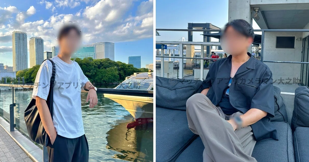 マッチングアプリのプロフ写真の撮影に最適な浜松町/竹芝エリアでカメラマンの大之助が撮影したお客様の実例②