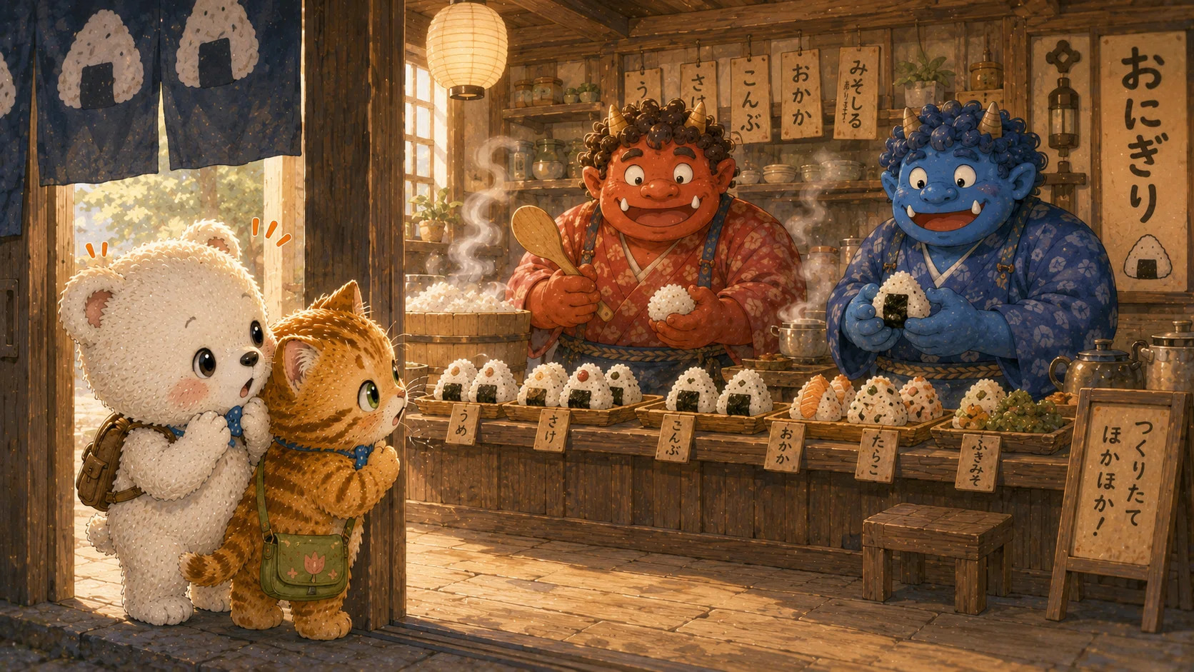 しれネコと おにさんの おにぎりやさん』｜しれネコ🐾｜迷子の気持ち