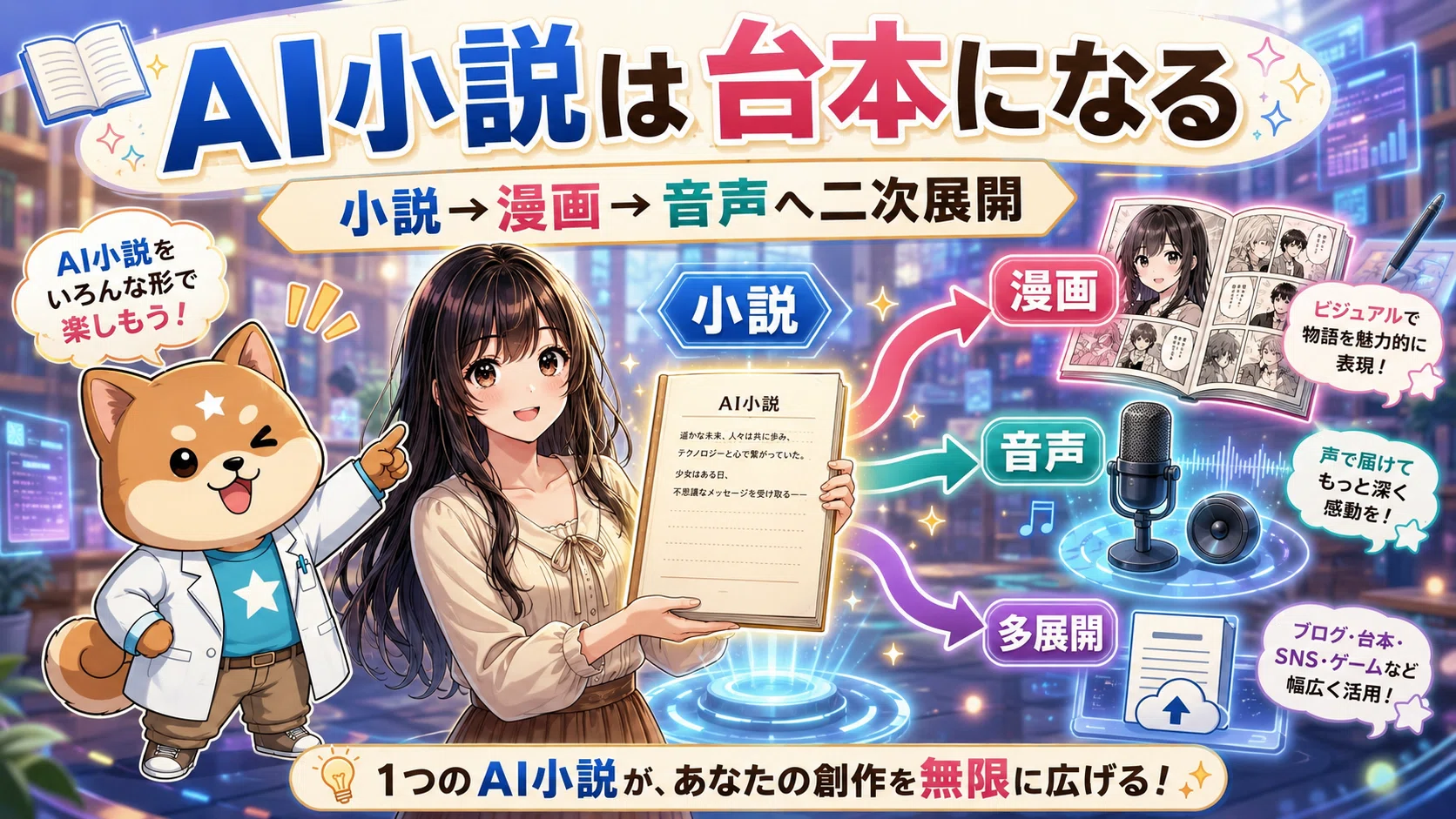 AI漫画変換】Claude Fable 5でAI小説を書かせたら凄かった件！AI小説