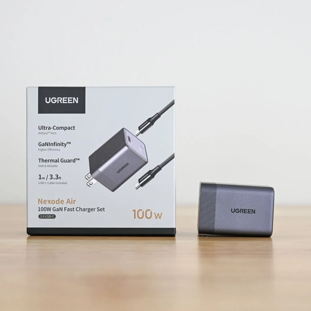 UGREEN Nexode Air 100Wをレビュー！世界最小クラスの100W充電器が外
