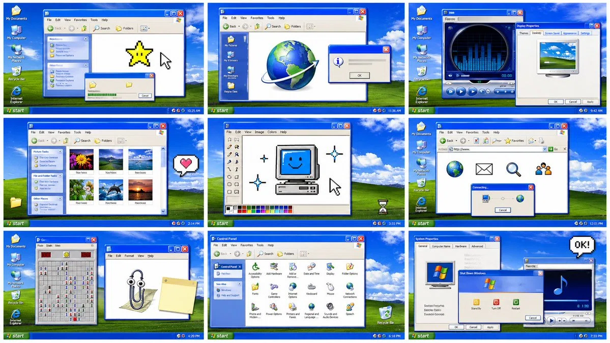 WindowsXP UIのスライド例
