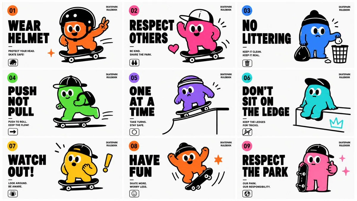 Skate Rulebookのスライド例